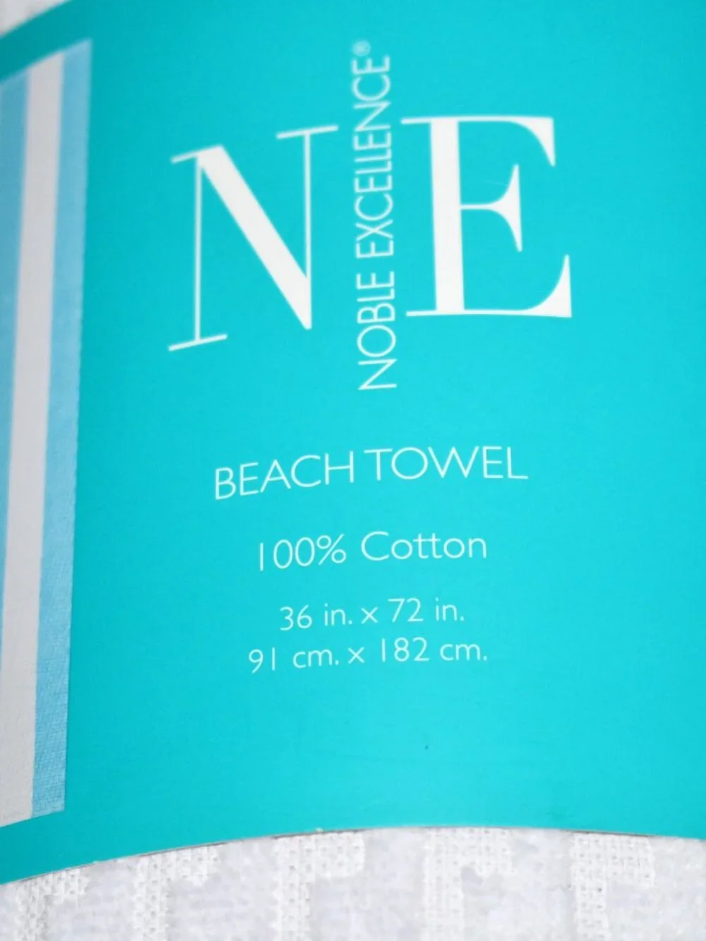 Noble Excellence Summer Shop Beach Towels Set of 2 Blue Stripe & Light Pink Stri